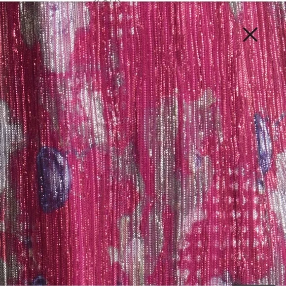 Dress The Population Kirsi Metallic Floral Long Sleeve Minidress NWT - Picture 4 of 5